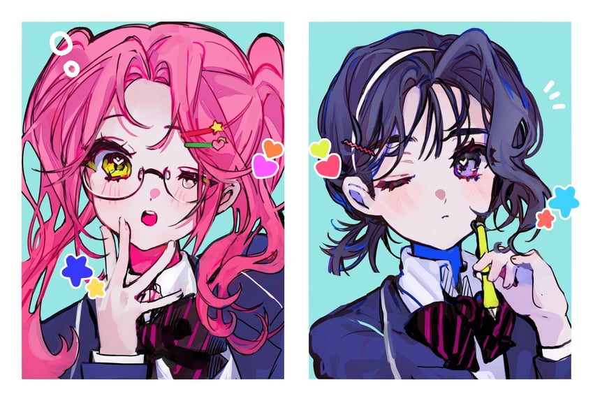 sua and mizi (alien stage) drawn by hiziri_o0