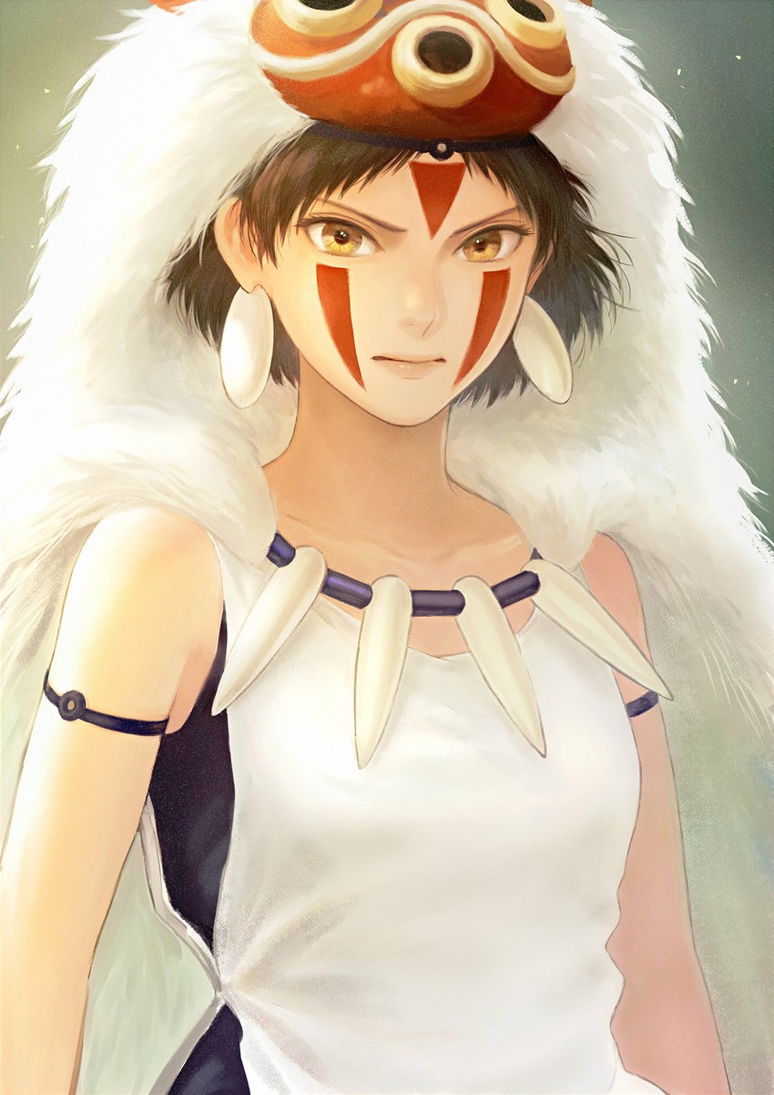 san (studio ghibli and 1 more) drawn by romiy
