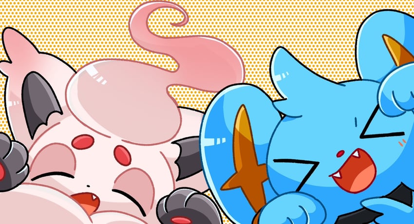 hisuian zorua and shinx (pokemon) drawn by nose_poke000