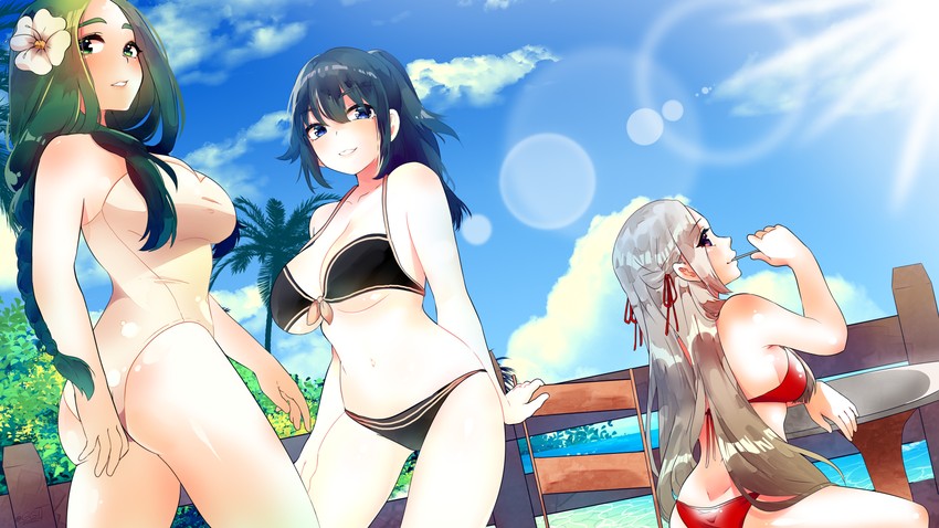 female byleth, edelgard von hresvelg, and rhea (fire emblem and 1 more) drawn by waifubot