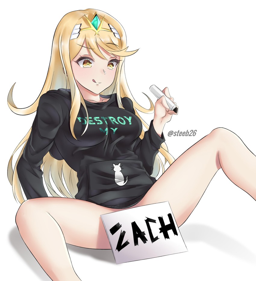 mythra (xenoblade chronicles and 1 more) drawn by steeb