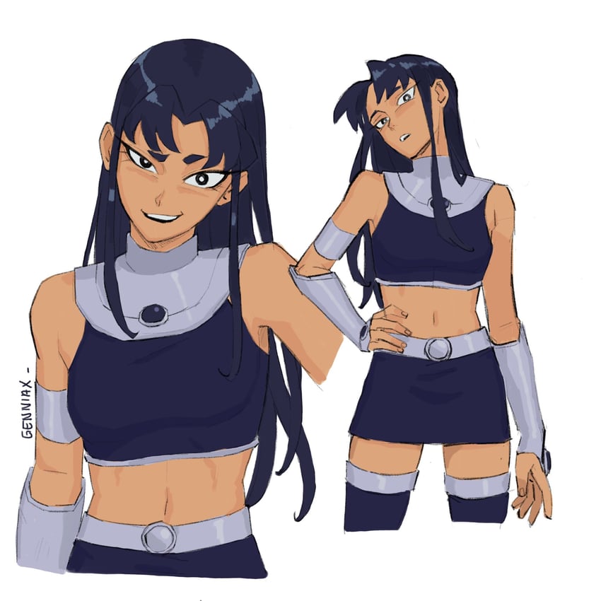 blackfire (dc comics and 1 more) drawn by genniax