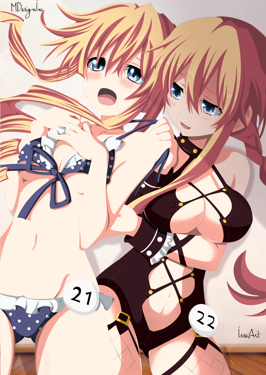 yamai kaguya and yamai yuzuru (date a live) drawn by isseiart and mdesigninc