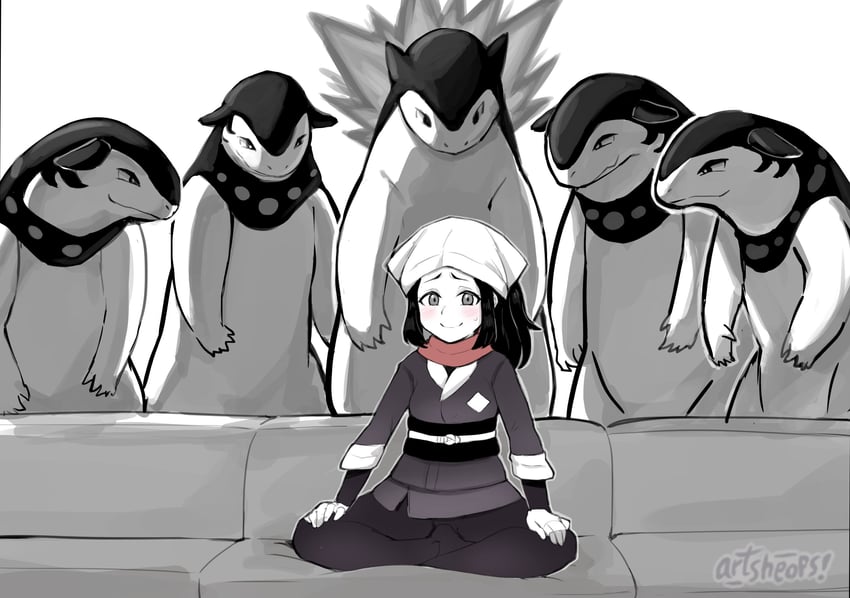 akari, typhlosion, and hisuian typhlosion (pokemon and 1 more) drawn by artsheops