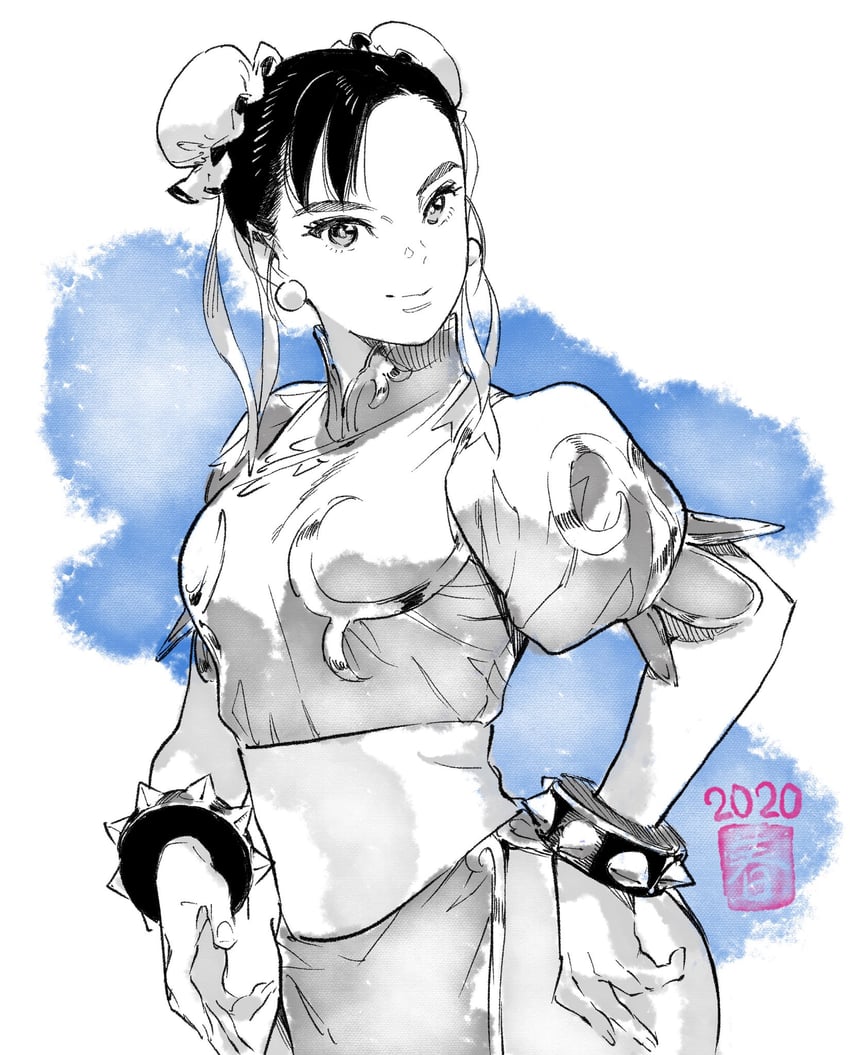 chun-li (street fighter and 1 more) drawn by ahn_dongshik