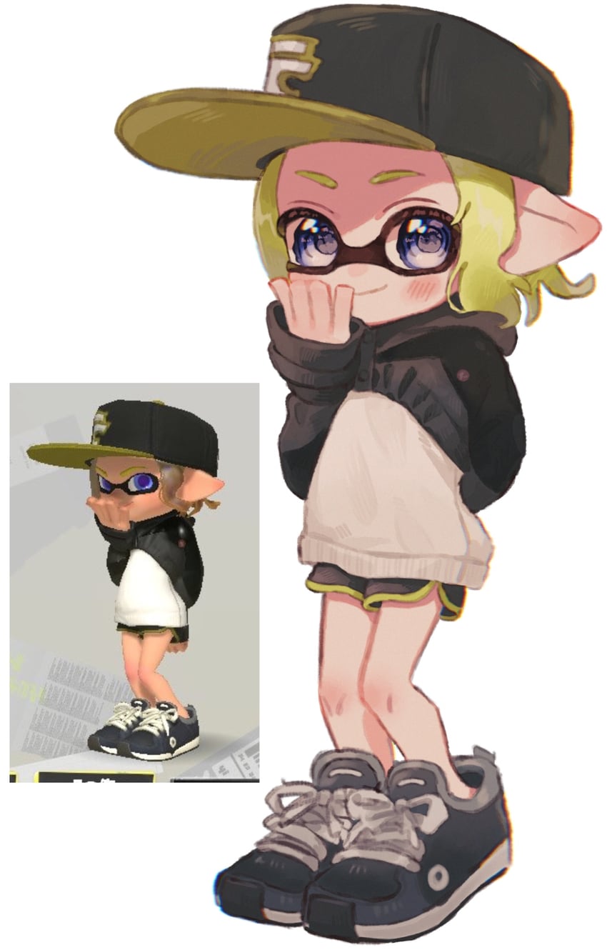 inkling player character and inkling girl (splatoon and 1 more) drawn by ochocho2828