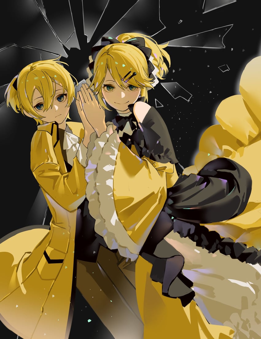 kagamine rin, kagamine len, riliane lucifen d'autriche, and allen avadonia (vocaloid and 4 more) drawn by chouti_ttt
