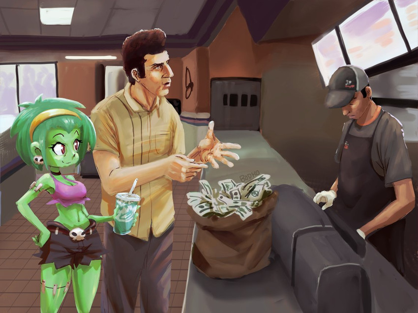 rottytops and cosmo kramer (shantae and 3 more) drawn by bodko_(comradebodko)