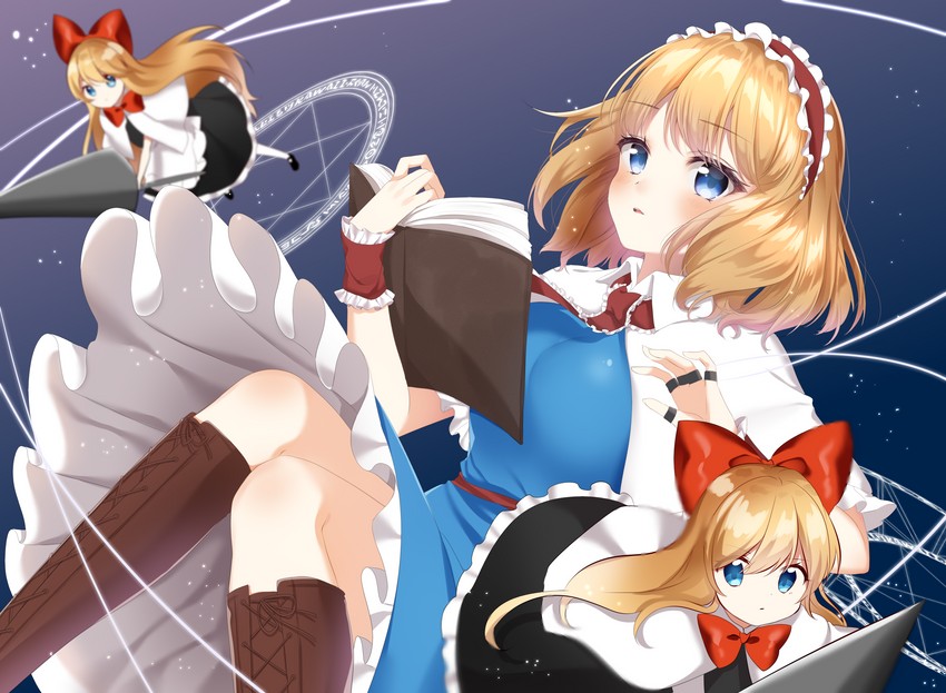 alice margatroid and shanghai doll (touhou) drawn by shinonome_asu