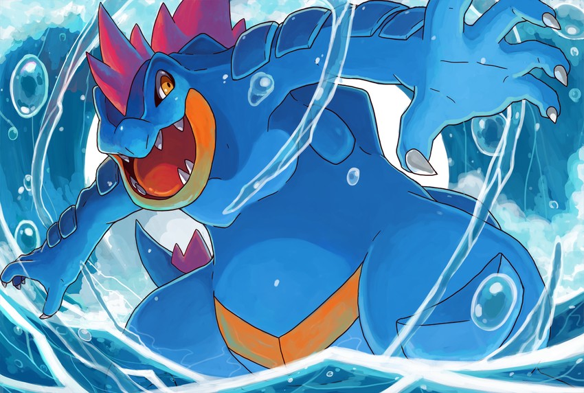 feraligatr (pokemon) drawn by sei_(seiryuuden)