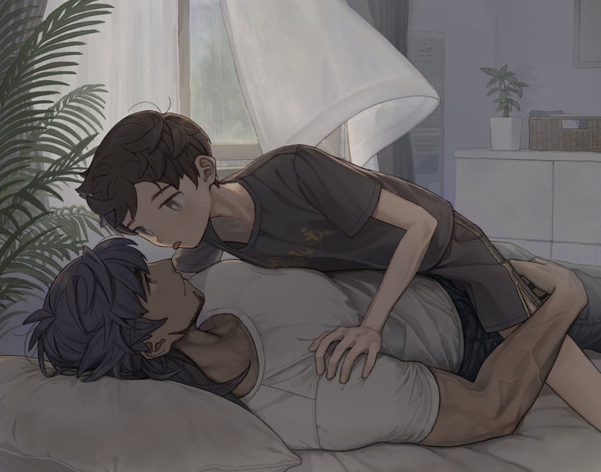 leon and victor (pokemon and 1 more) drawn by mmm3sushi