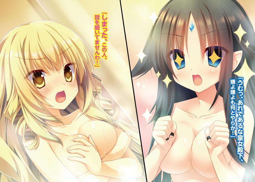nefertia demonar odinus and christina dragnir jupiterius (yoroi no himegimi-tachi) drawn by hatori_piyoko