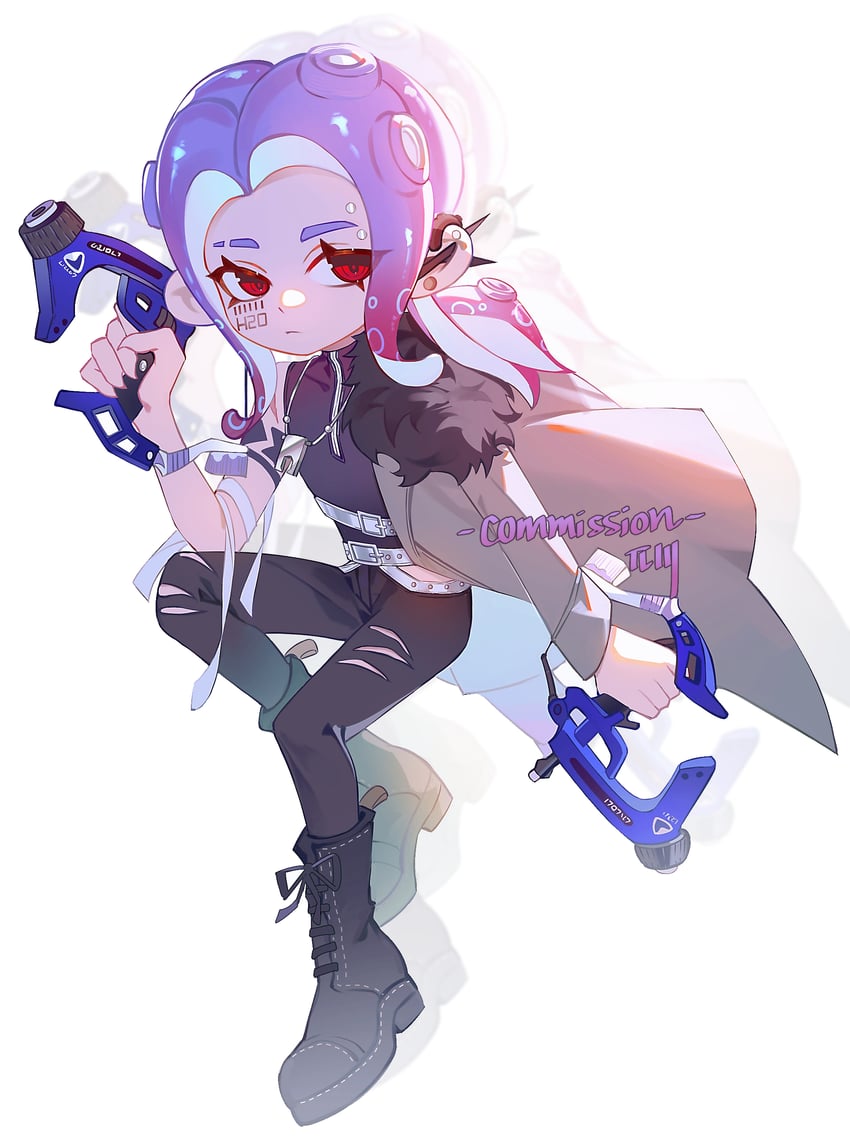octoling player character and octoling boy (splatoon) drawn by bao_jiang_fenhong