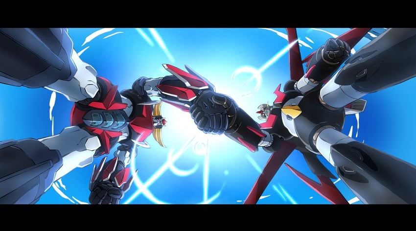 mazinger z, grendizer, and mazinger x (mazinger and 2 more) drawn by taiga_hiroyuki