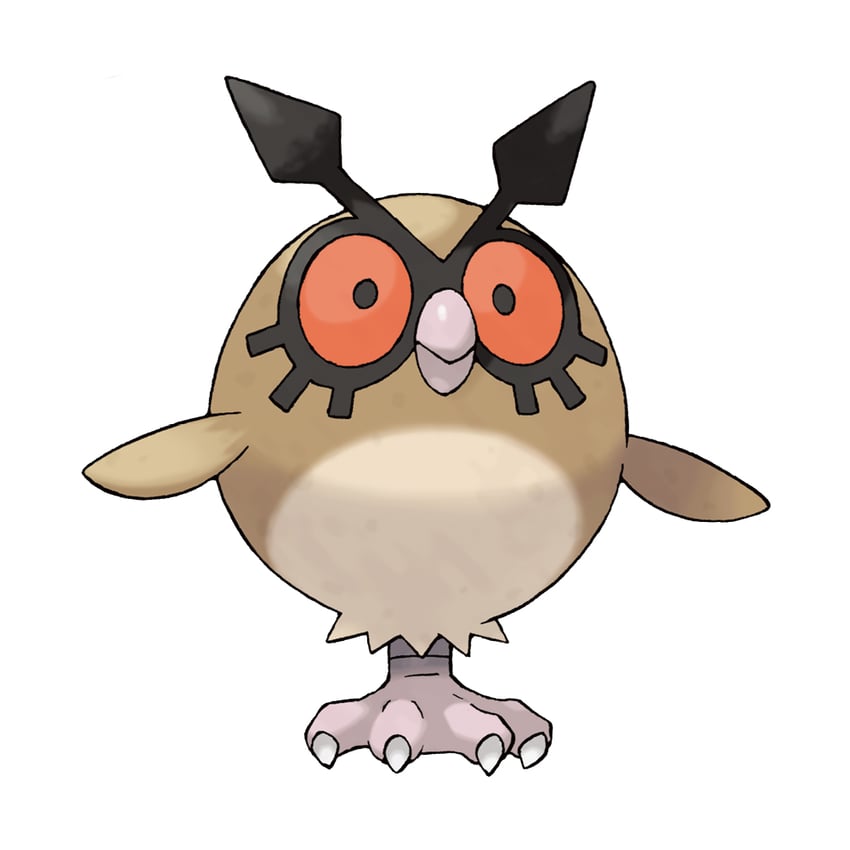 hoothoot (pokemon and 1 more) drawn by sugimori_ken