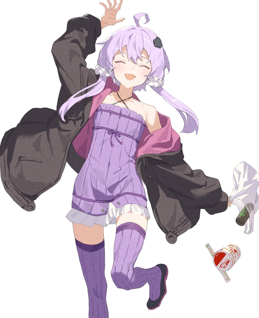 yuzuki yukari (vocaloid and 1 more) drawn by yamamomo_(plank)