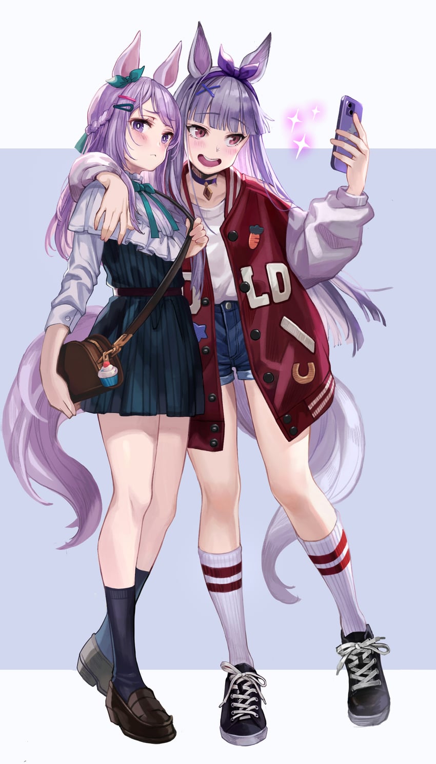 gold ship and mejiro mcqueen (umamusume) drawn by m2_(guvn5745)