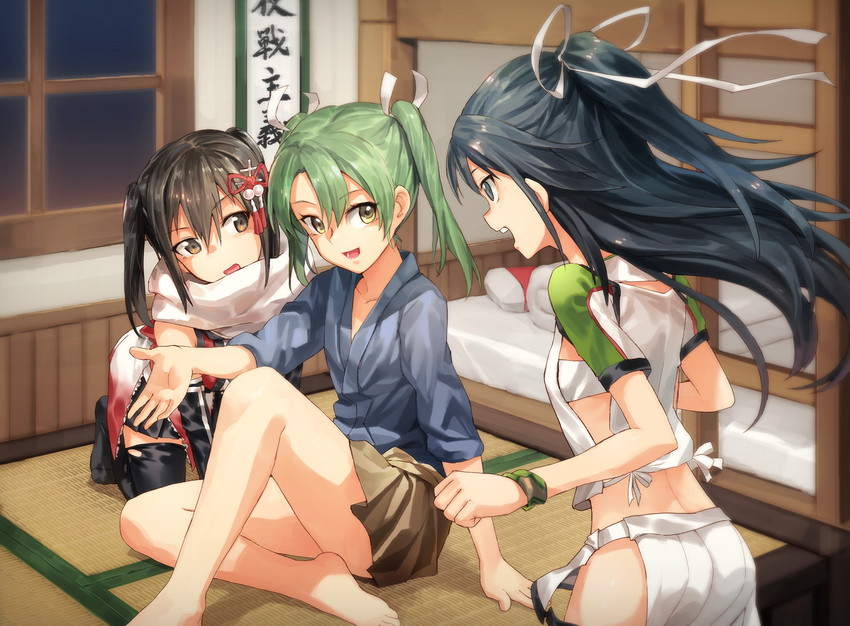 zuikaku, sendai, sendai kai ni, katsuragi, zuikaku kai, and 1 more (kantai collection) drawn by tugo