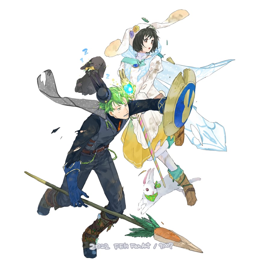 laura and aran (fire emblem and 2 more) drawn by 91007