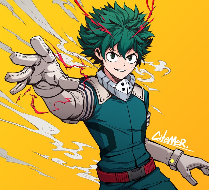 midoriya izuku (boku no hero academia) drawn by citemer