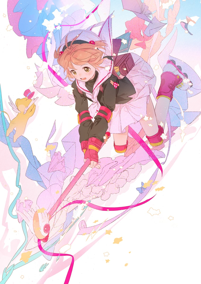 kinomoto sakura and kero (cardcaptor sakura) drawn by balabling