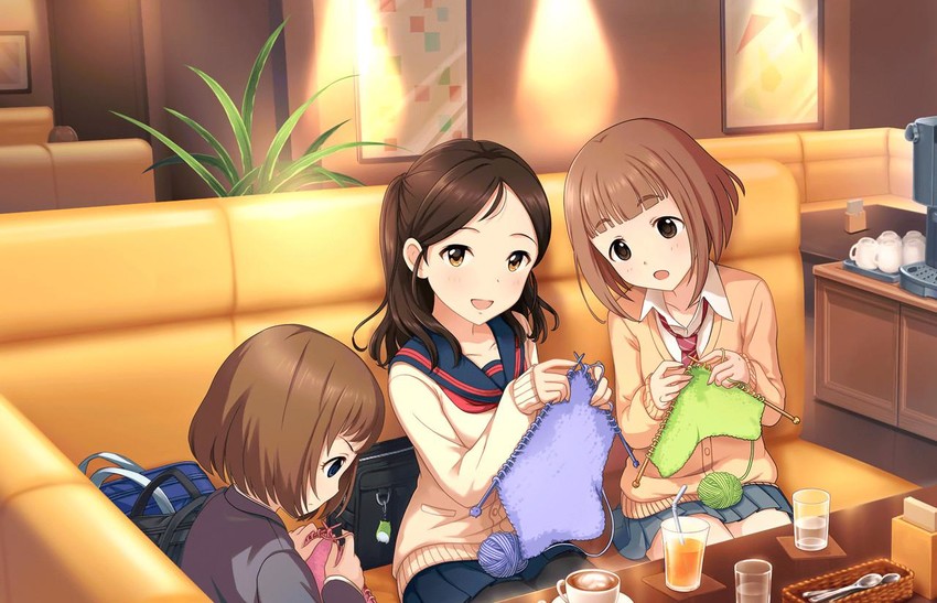 kitami yuzu, pina korata, ayase honoka, and kudo shinobu (idolmaster and 2 more)
