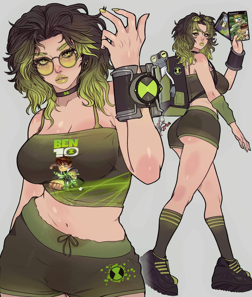 ben tennyson, four arms, and grey matter (ben 10) drawn by yoracrab