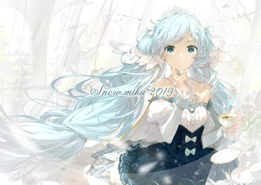 hatsune miku, yuki miku, and rabbit yukine (vocaloid) drawn by linfi-muu