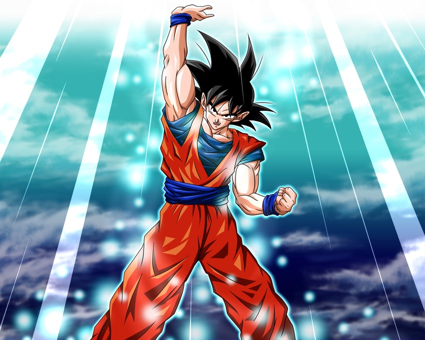 son goku (dragon ball and 1 more) drawn by abu_zero
