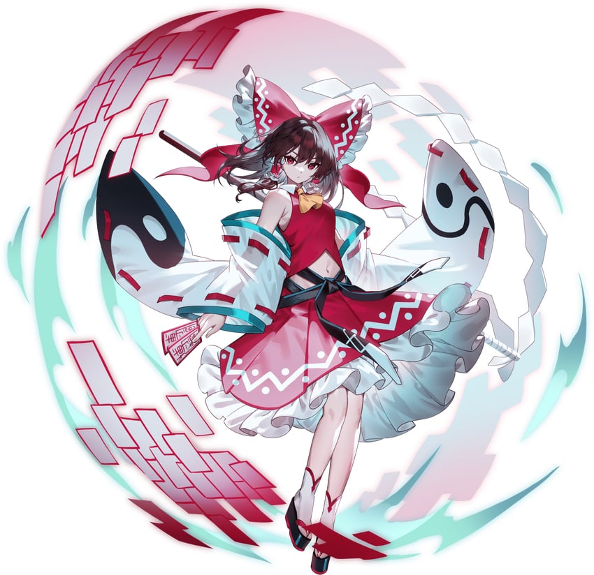 hakurei reimu (touhou and 1 more) drawn by u_u_zan