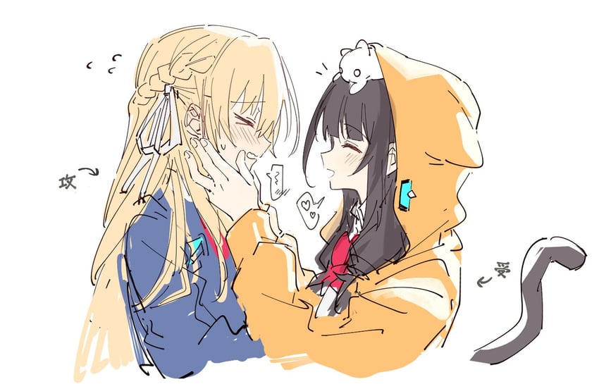asakura karen and toujou tsukasa (heaven burns red) drawn by wuubaiwan