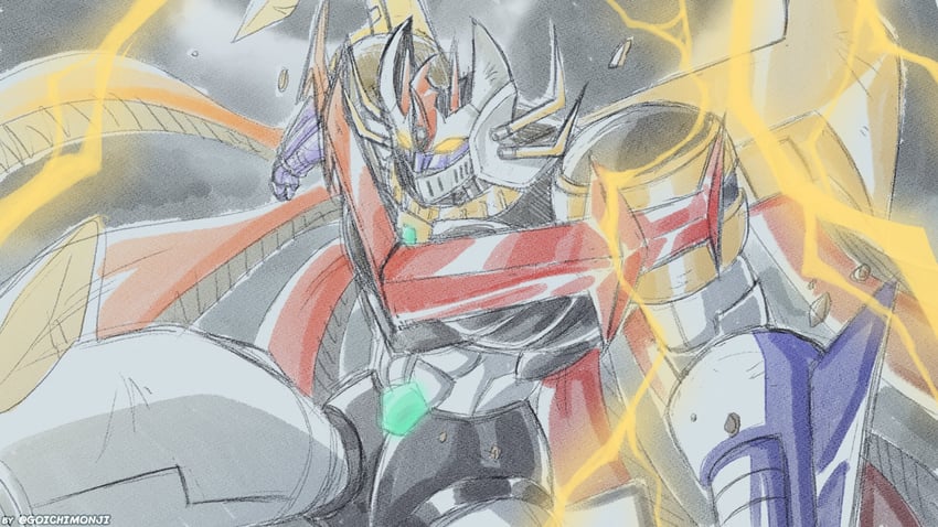 mazinemperor g (super robot wars and 1 more) drawn by goichimonji