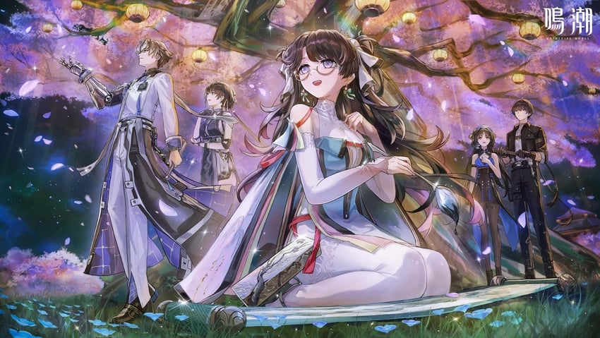 rover, female rover, male rover, yangyang, xiangli yao, and 1 more (wuthering waves) drawn by xude