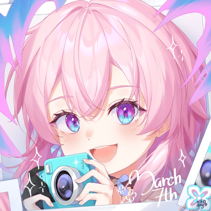 march 7th (honkai and 1 more) drawn by nikoo_(nikodayooo)