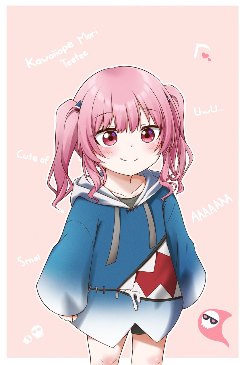 gawr gura, mori calliope, and death-sensei (hololive and 1 more) drawn by jan_azure