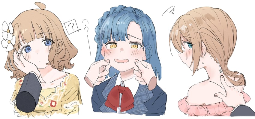 suou momoko, nanao yuriko, and baba konomi (idolmaster and 2 more) drawn by meeeeeeco359