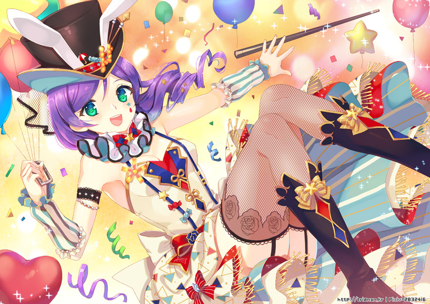 tojo nozomi (love live! and 2 more) drawn by trianon