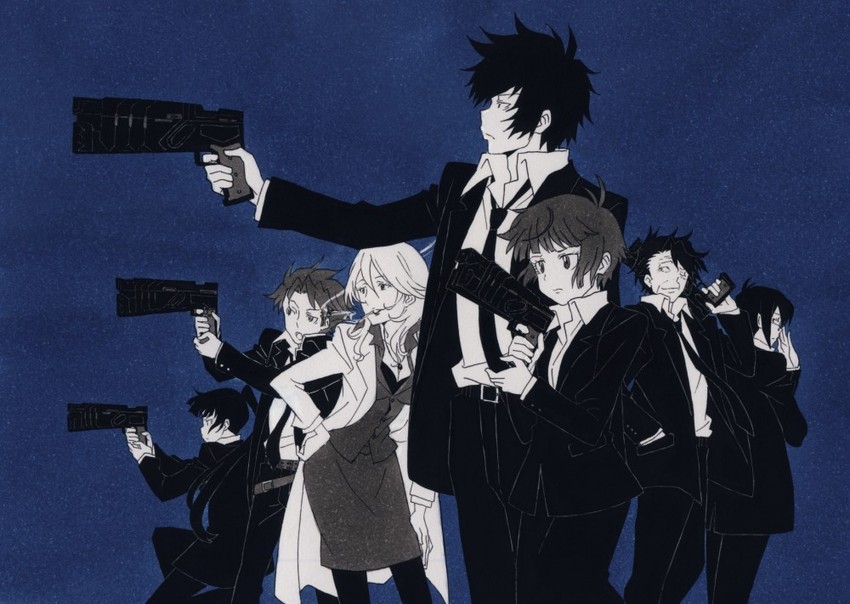 tsunemori akane, kougami shin'ya, kunizuka yayoi, karanomori shion, ginoza nobuchika, and 2 more (psycho-pass)