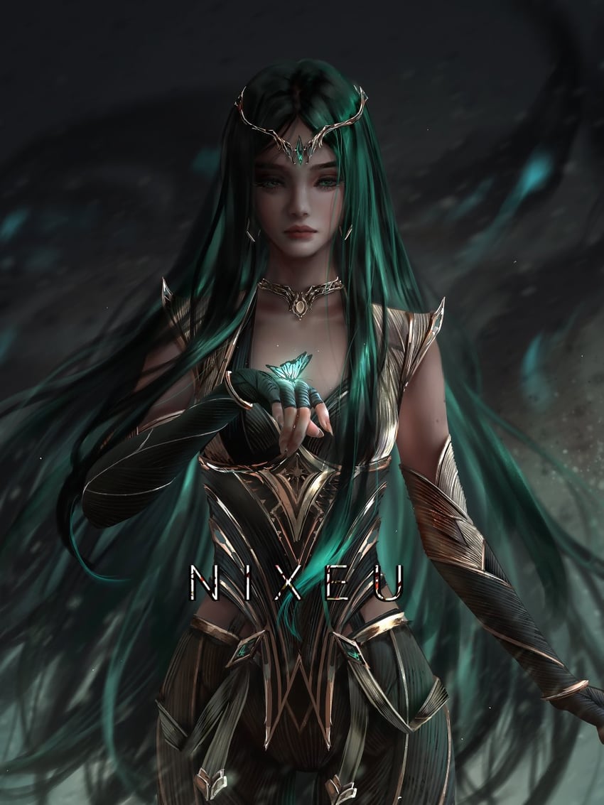 irelia and sentinel irelia (league of legends) drawn by nixeu