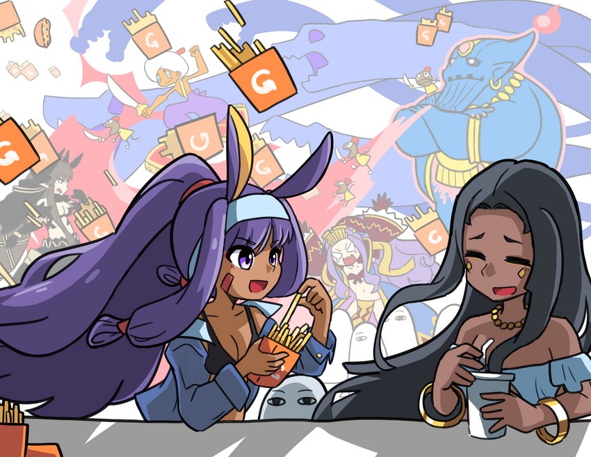 medjed, wu zetian, semiramis, scheherazade, and nitocris (fate and 1 more) drawn by marlowe