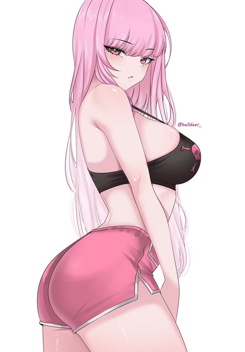 mori calliope (hololive and 1 more) drawn by helldeer