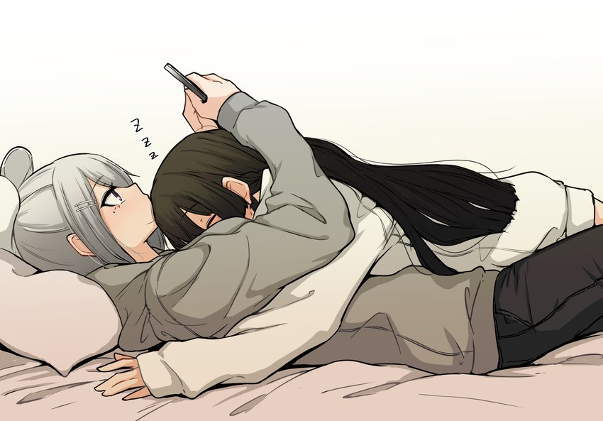 tsukino mito and higuchi kaede (nijisanji) drawn by ryon_1925