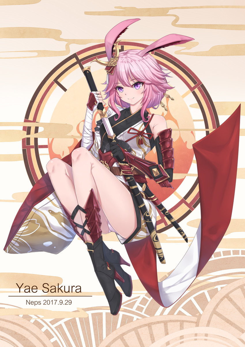 yae sakura (honkai and 1 more) drawn by neps-l