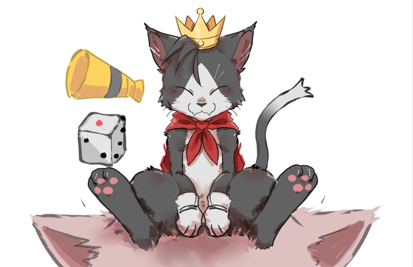 moogle and cait sith (final fantasy and 1 more) drawn by ao_gravity