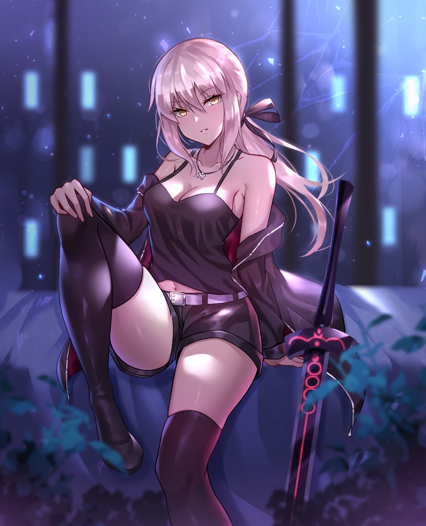artoria pendragon and saber alter (fate and 1 more) drawn by heiyan_shenshi