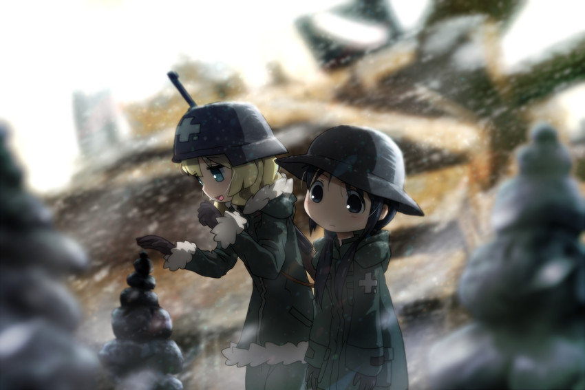 chito and yuuri (shoujo shuumatsu ryokou) drawn by genya_(genya67)