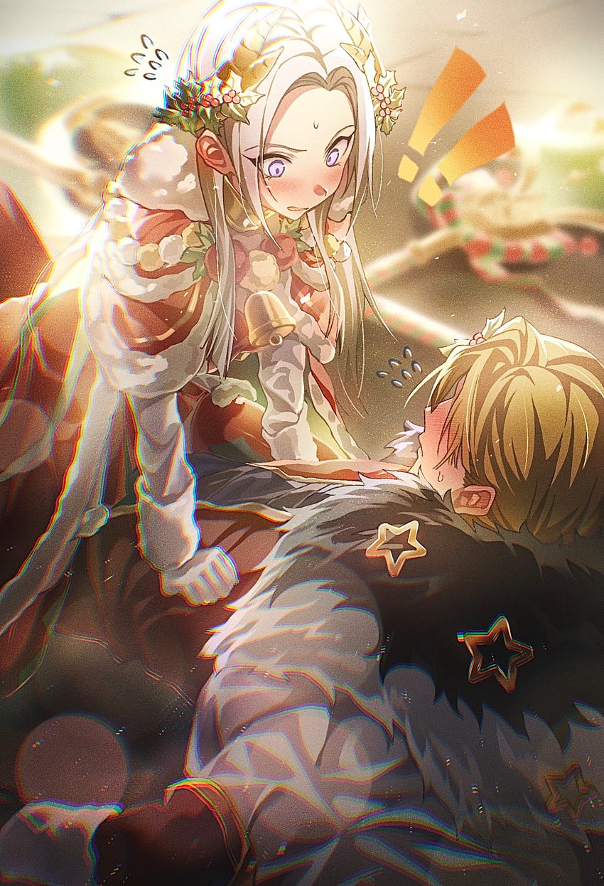 edelgard von hresvelg and dimitri alexandre blaiddyd (fire emblem and 2 more) drawn by soma_otakuu
