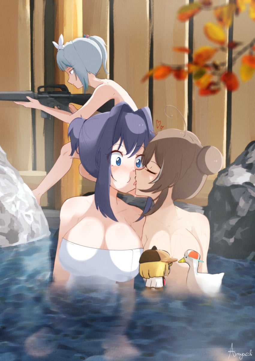 gawr gura, ouro kronii, nanashi mumei, watson amelia, subaru duck, and 1 more (hololive and 1 more) drawn by anyacchi