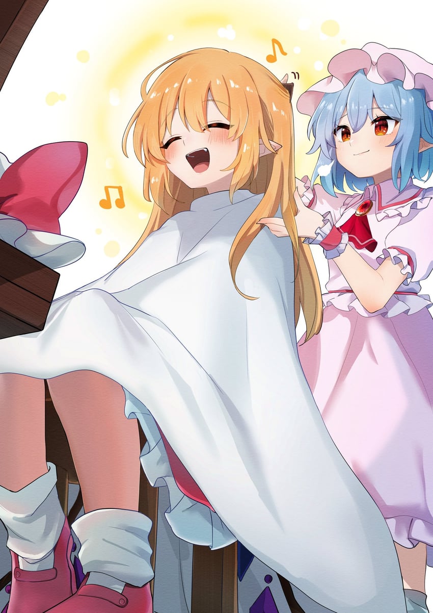 remilia scarlet and flandre scarlet (touhou) drawn by koroyarou
