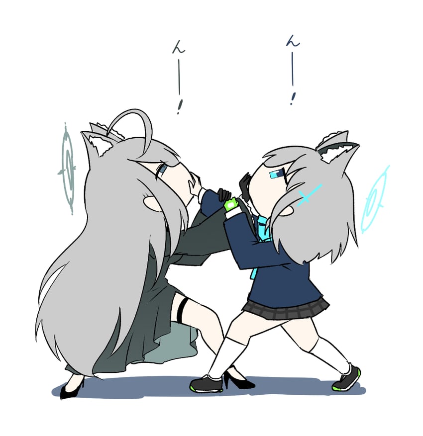 shiroko and shiroko terror (blue archive) drawn by pon_(0737)